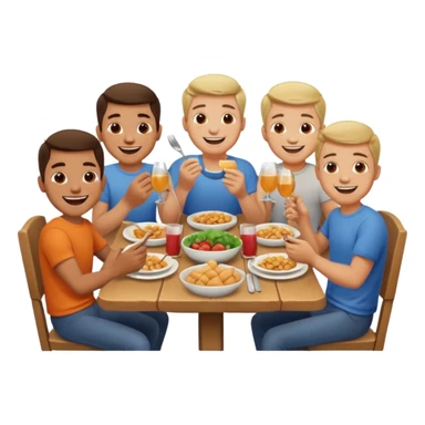 dia de jantar com amigos de infancia, mas so homens sticker