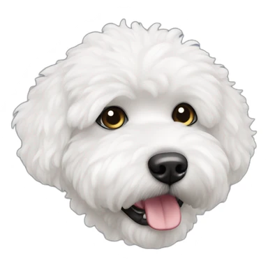 bichon frisé avec un seul oeil sticker