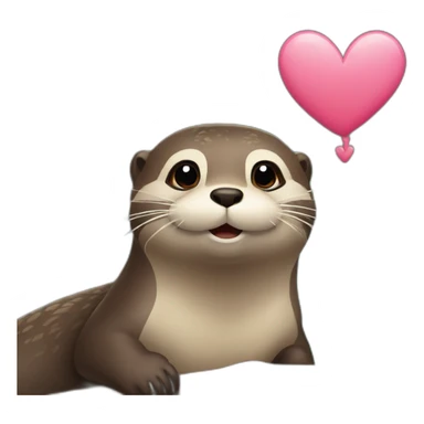 loutre avec un cœur sticker