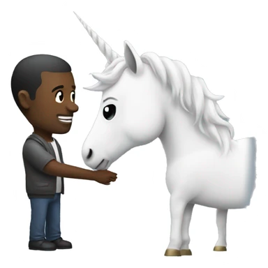 George Floyd shaking hands with unicorn  sticker