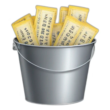 Bucket of tickets sticker
