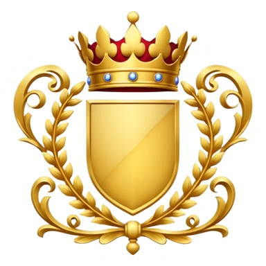 Gold royal Crest sticker