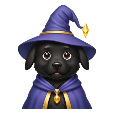 black dog Wizard sticker