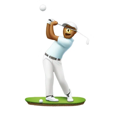 Golfer putting  sticker