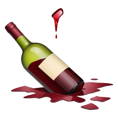 Broken wine bottle sticker