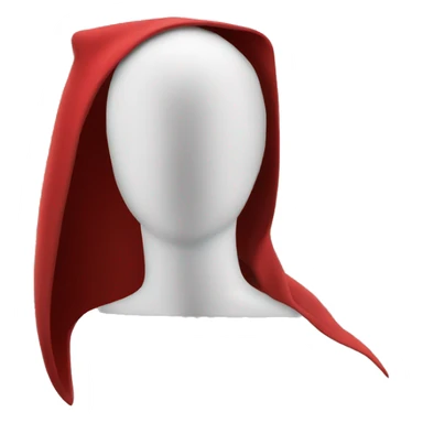 faceless mannequin flying red cape without hood sticker