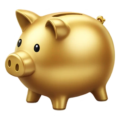 golden piggy bank  sticker