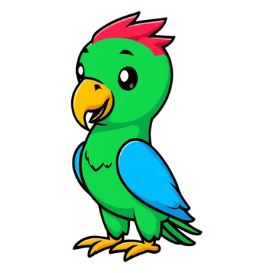 vibrant colors party parrot sticker
