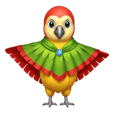 parrot wearing a poncho sticker