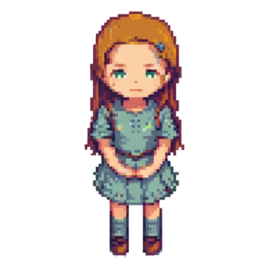 a girl is thinking sticker