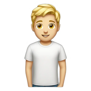 white boy wearing a t shirt sticker