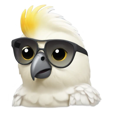 Cockatiel with sunglasses sticker