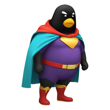 Fat Robin superhero sticker