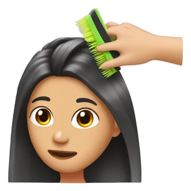 Brushing hair behind ear  sticker