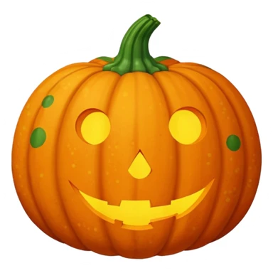 Orange Spotted Green Pumpkin sticker
