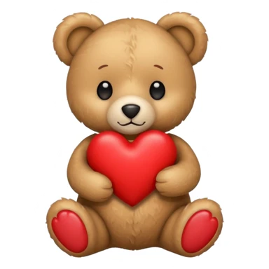 Teddy bear holding love  sticker