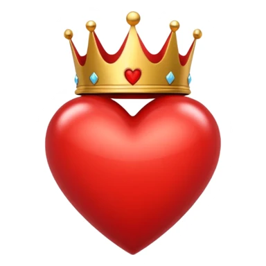 heart with crown on it sticker