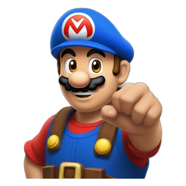 Mario bros up thumb sticker