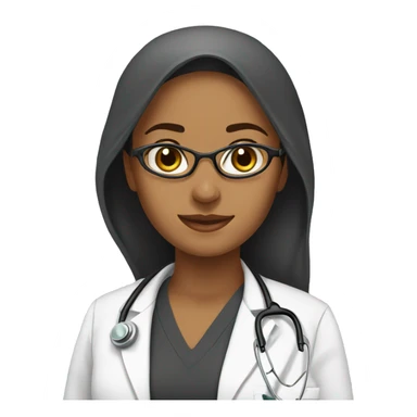 a muslim doctor women  sticker