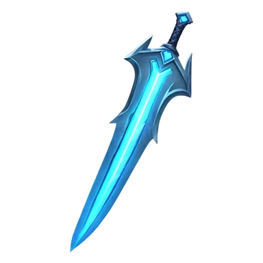 sci-fi multiblade sword-with-blue-ray-blade sticker