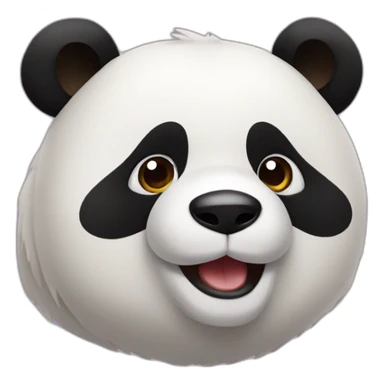 Oso panda riendose sticker