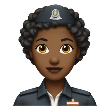 black female pilot sticker