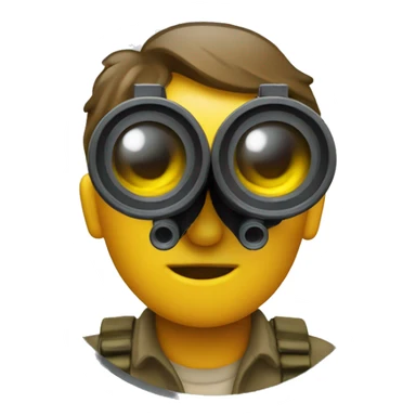 emoji looking through binoculars  sticker