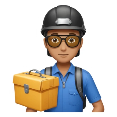 Bike courier with messenger box,Delivery Crew sticker