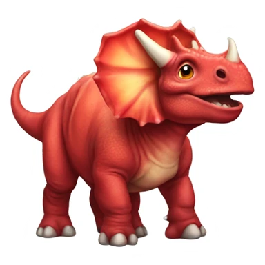 red triceratops sticker