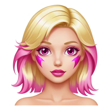 Sexy blonde with bright pink foils sticker