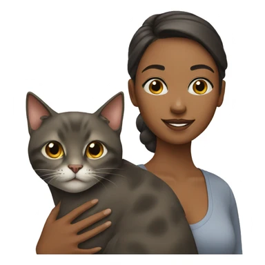 Woman and cat sticker