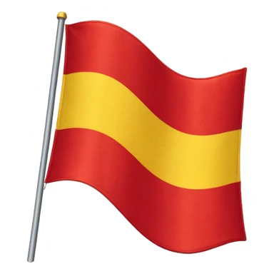 A flag with half yellow and half red without the chinese stars and yellow on top sticker