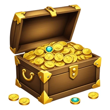 an opened treasure box sticker