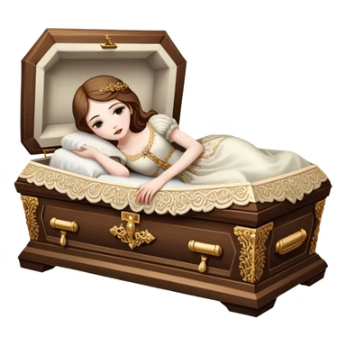 Girl in casket  sticker