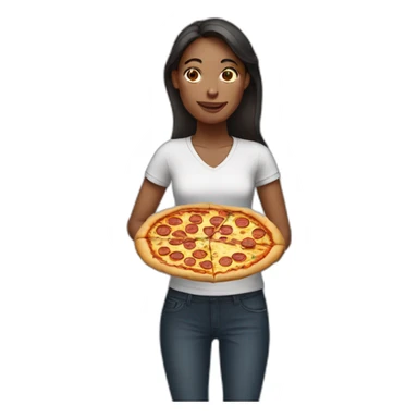 woman pizza sticker