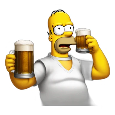 Homer simpson-drink beer sticker