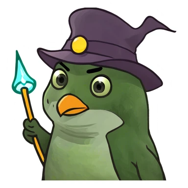 wizard penguin sticker