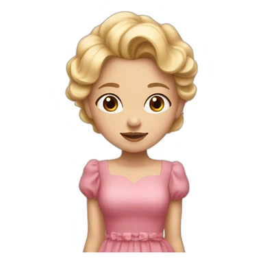 A blonde girl looks like a Jennie wearing a Rosie dress sticker