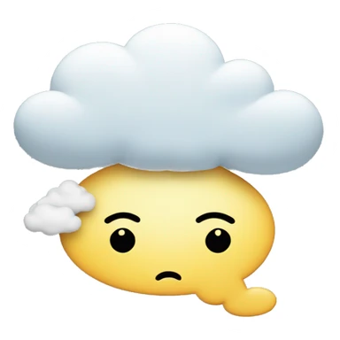 sad speech bubble in form of a cloud sticker