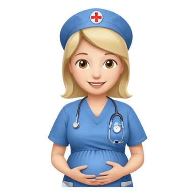 pregnant nurse sticker