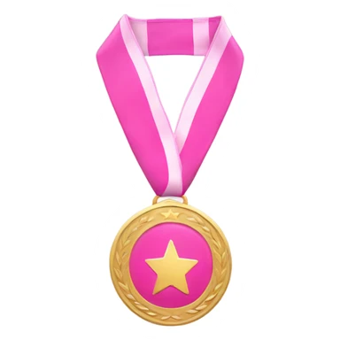 Pink medal sticker