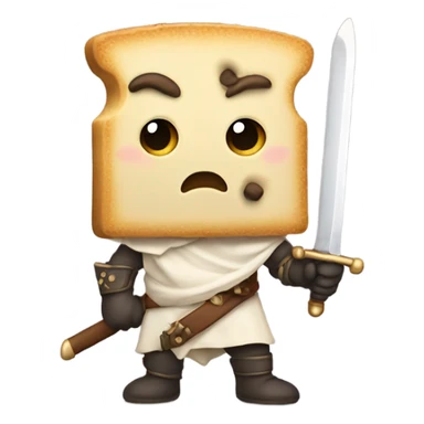 Poptart menacingly wielding a sword sticker