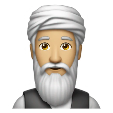 Osama lin baden with a pakol on sticker