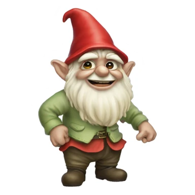 gnome pepe pressin a button which has he word "gamba" on it, and losing all his braincells while doing it sticker