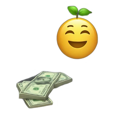 Trading chart on computer with money around it sticker