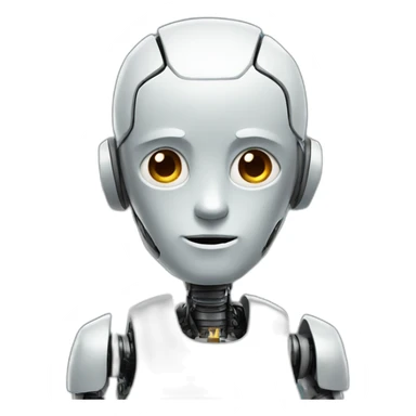 boy robot with big brains sticker