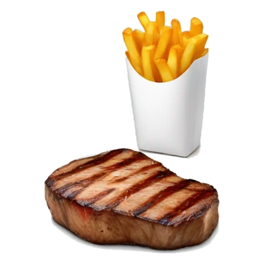 Steak and fries sticker
