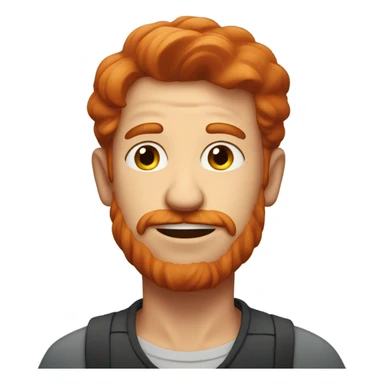 Red head man blushing sticker