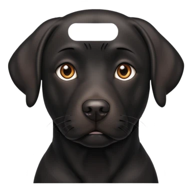 Black adult Labrador sticker