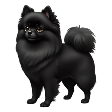 Black Pomeranian  sticker